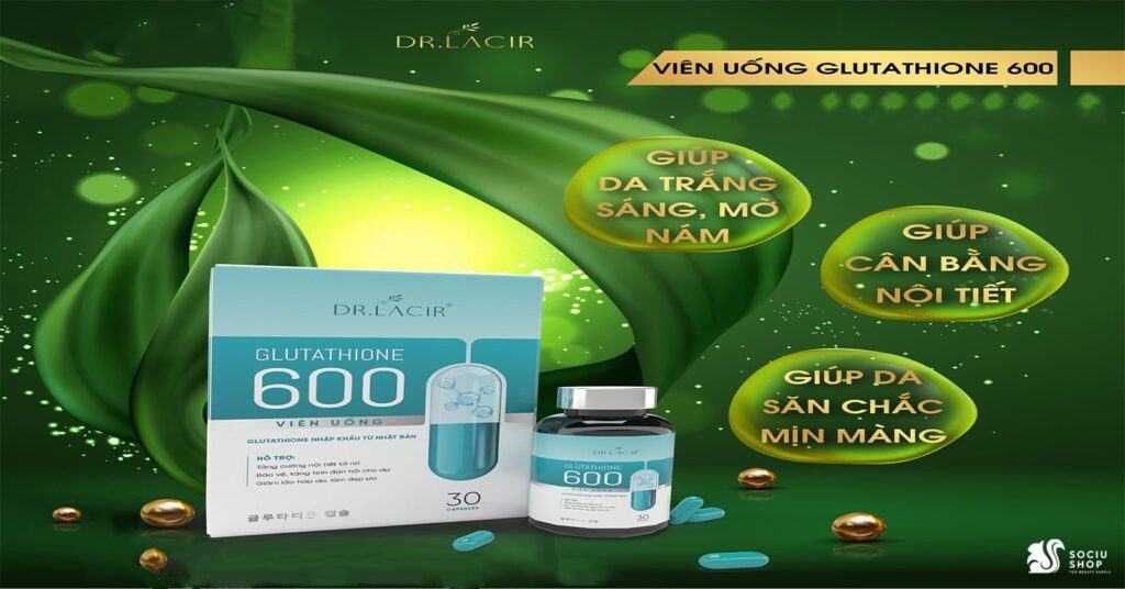 Viên uống trắng da Glutathione 600